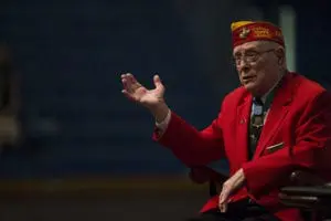 Woody Speaking at the Gold Stars Family Memorial Monument